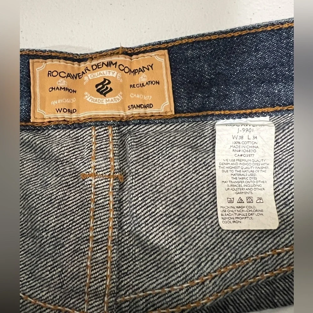 Rocawear  VINTAGE blue jeans denim 38x34 straight cut